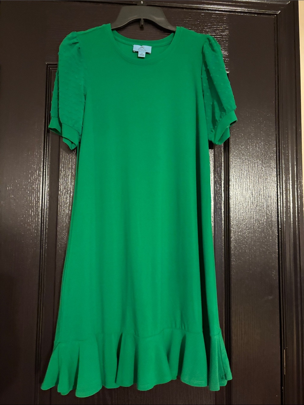 Green Women's Ruffle-Hem Dress